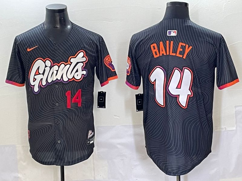 Men 2025 San Francisco Giants #14 Bailey Black Joint Name Nike MLB Jersey style 5->san francisco giants->MLB Jersey